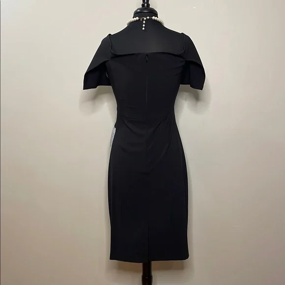 Vince Camuto Black Knee-Length Sheath Dress Size 8 - Picture 8 of 13